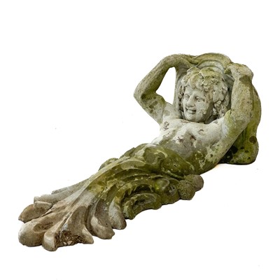 Lot 349 - A reconstituted term figure garden bracket.