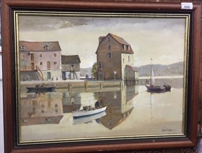 Lot 1024 - Bert PUGH (1904-2001) Tide Mill on the Deben,...