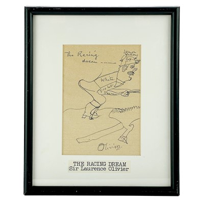 Lot 146 - An amusing pen drawing attributed to Sir Laurence Olivier.