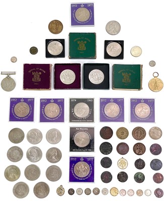 Lot 22 - Great Britain & Foreign Coins, medals & Panama Canal Medallion etc