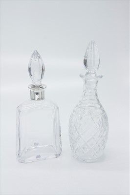 Lot 1471 - An Orrefors Sweden heavy crystal decanter, the...