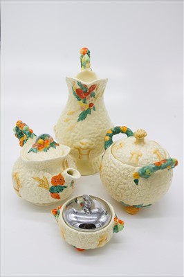 Lot 1467 - A Clarice Cliff Celtic Harvest pattern jug,...