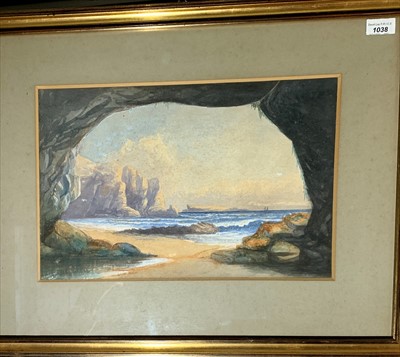 Lot 1038 - E. G. HOCKING (19th Century) Rocky coastal...