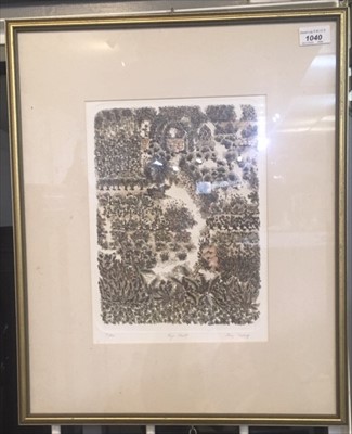 Lot 1040 - Jenny TAPPING Prys Crowst Coloured engraving...