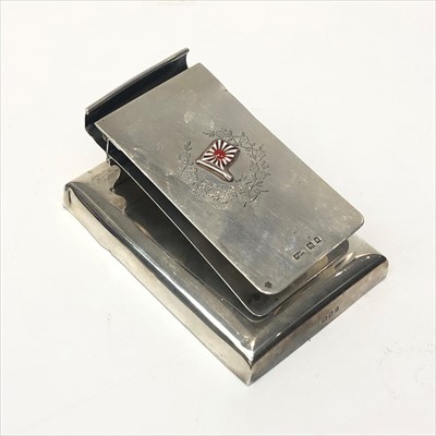Lot 2118 - A silver Mappin & Webb notebook holder/paper...