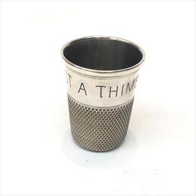 Lot 2119 - A Charles Horner silver shot cup in the form...
