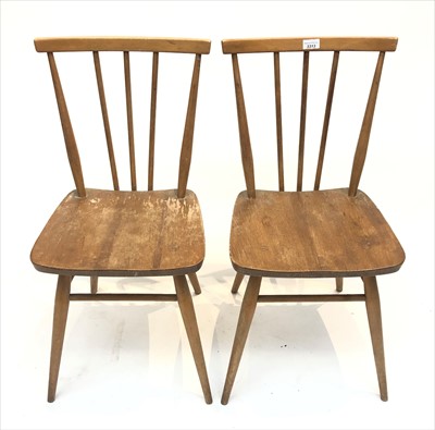 Lot 3313 - Two Ercol dining chairs, each with a triple...