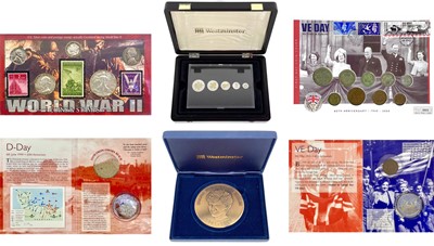 Lot 51 - WWII Silver coins etc