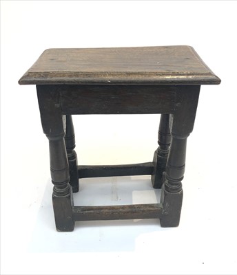 Lot 3326 - An oak joint stool.