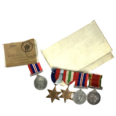 Lot 208 - World War 2 medal group of 4 - South African Interest plus 1 other