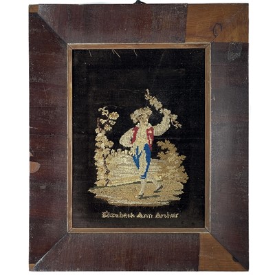 Lot 310 - A Victorian woolwork picture by Elizabeth Ann Arthur.