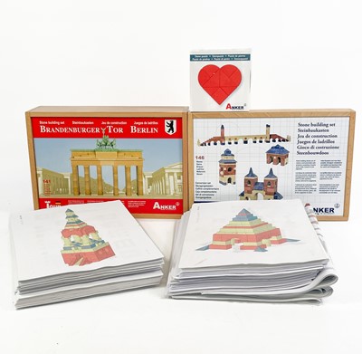 Lot 716 - Anchor blocks by Richter Brandenburg Gate, Berlin & "New Series" set plus design plan & stone puzzle