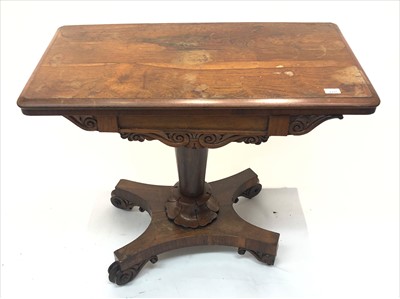 Lot 3337 - A rosewood card table, early 19th century, the...