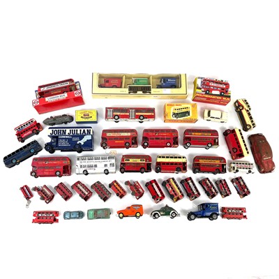 Lot 873J - Un-boxed buses / coaches by Dinky and other makers