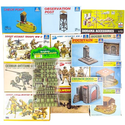 Lot 721 - Unmade model kits - Italeri 1:35 etc, x 15