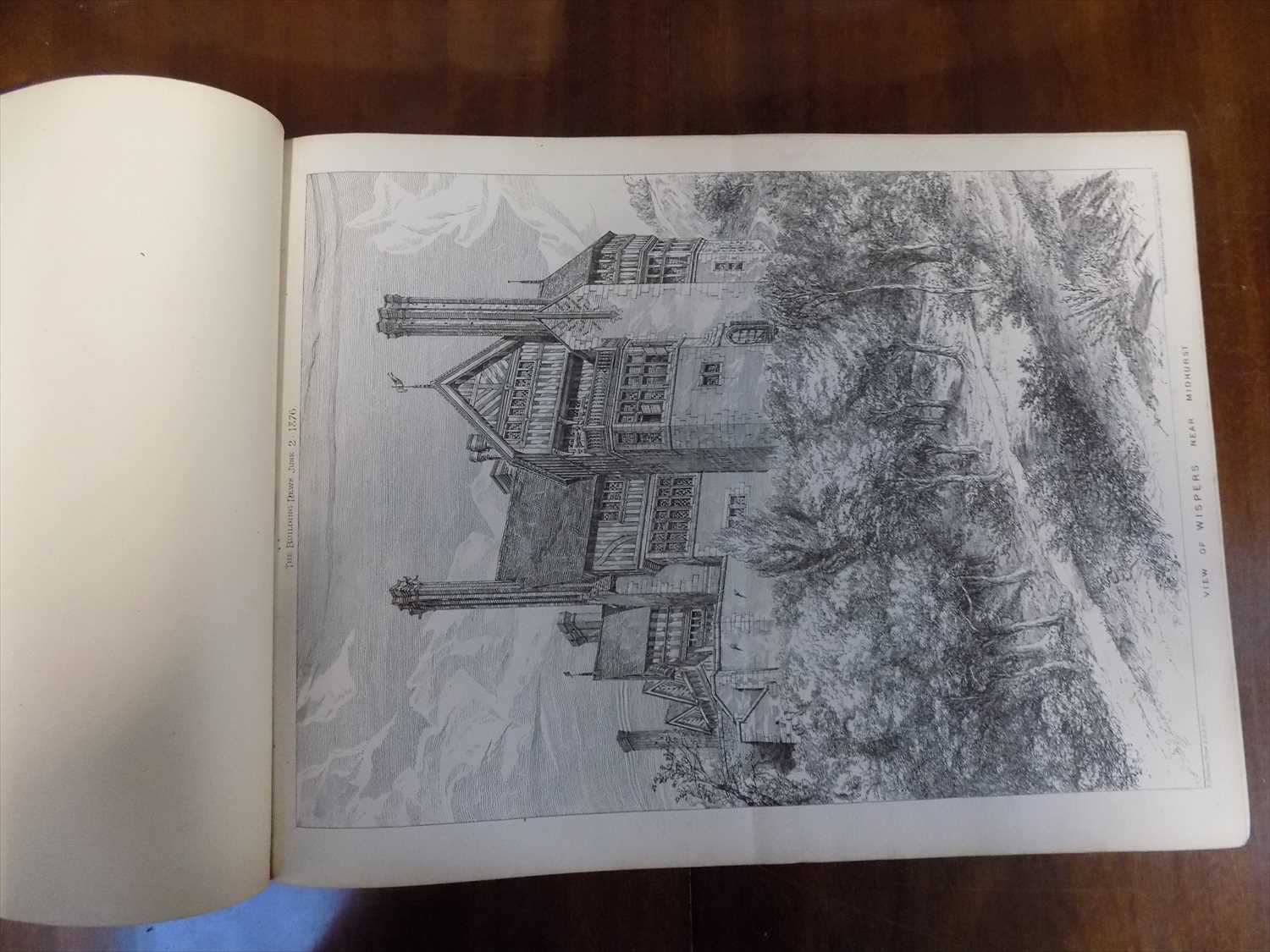 Lot 12 - "The Building News." Volume of plans,...