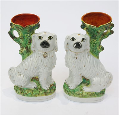 Lot 1475 - A pair of Victorian Staffordshire flat back...