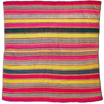 Lot 167 - A Bolivian woven blanket, Lapaz, early 20th century.