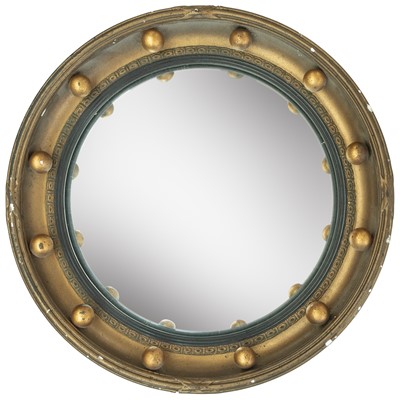 Lot 741 - A gilt frame circular convex mirror.