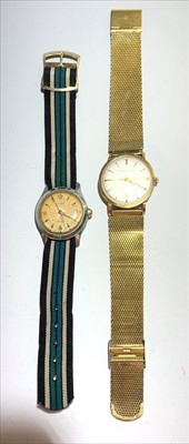 Lot 2661 - A gold Mappin Precision wrist watch signed...