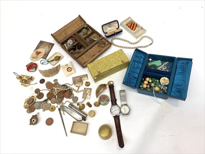 Lot 2691 - A scarab seal, assorted jewellery etc, mostly...