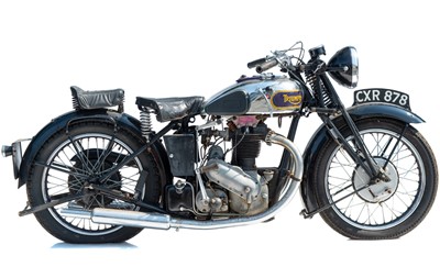 Lot 403 - A 1936 Triumph 6/1 650cc twin-cylinder motorcycle.
