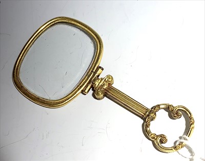 Lot 2638 - Gilt quizzing glass