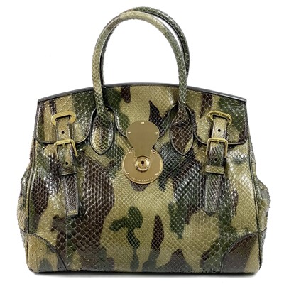 Lot 562 - A Ralph Lauren 'Ricky' handbag in camouflage python skin.
