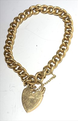 Lot 2631 - 9ct curb link bracelet