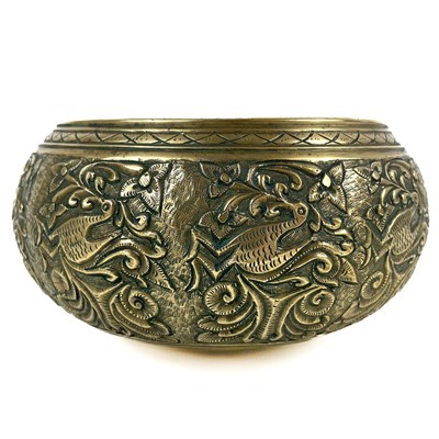 Lot 262 - A Persian polished bronze bowl, 18th century.