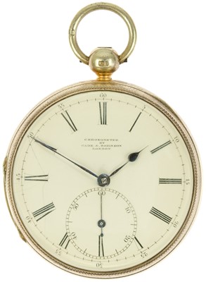 Lot 2 - An early Victorian silver gilt chronometer pocket watch by Cade & Robinson.