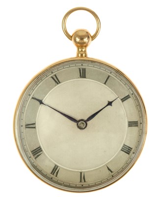 Lot 3 - A Swiss early 19th century 18ct gold cased verge quarter repeater pocket watch.