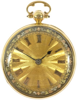 Lot 4 - A William IV 18ct gold cased fusee pocket watch by Forrest & Co Edinburgh.