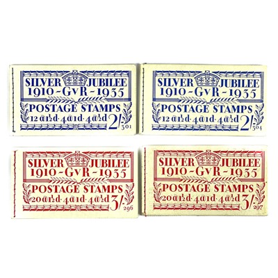 Lot 335 - GB 1935 Silver Jubilee stamp booklets x 4