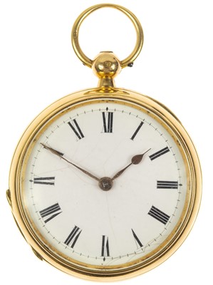Lot 7 - A Victorian 18ct gold cased open face fusee lever pocket watch by J Alexander London.