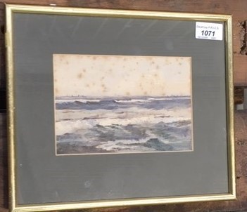 Lot 1071 - J. G. SYKES Seascape Watercolour