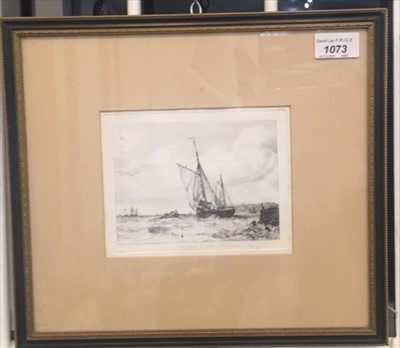 Lot 1073 - Edward William COOKE Cowes boat coming out of...