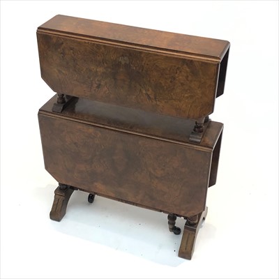 Lot 3343 - A late Victorian burr walnut two tier...
