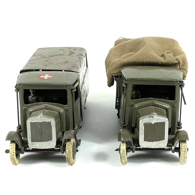 Lot 794 - Britains early army trucks x 2