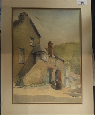 Lot 1077 - Cornish School, early 20th century Harbour...