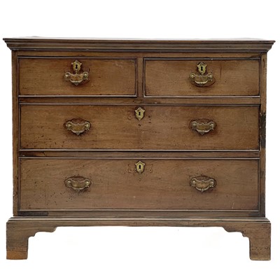 Lot 607 - A George III mahogany chest.