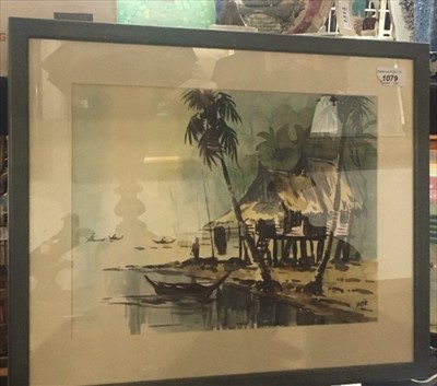 Lot 1079 - ZHIK A pair of watercolour paintings depicting...