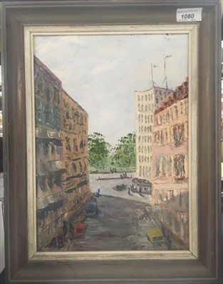 Lot 1080 - Alix BERWICK Vue de fenetre de club londres...