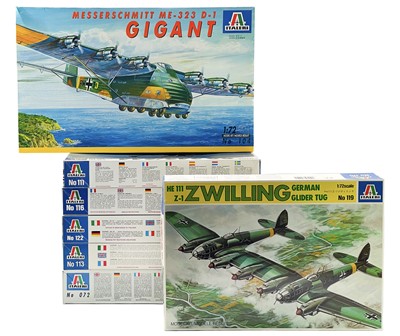 Lot 797 - Un-made model kits 1:72 x 7 by Italeri