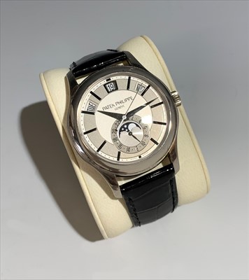 Lot 2628 - A Patek Philippe 5205G-001 white gold, annual...