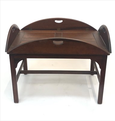 Lot 3352 - A George III style mahogany butler's tray on...