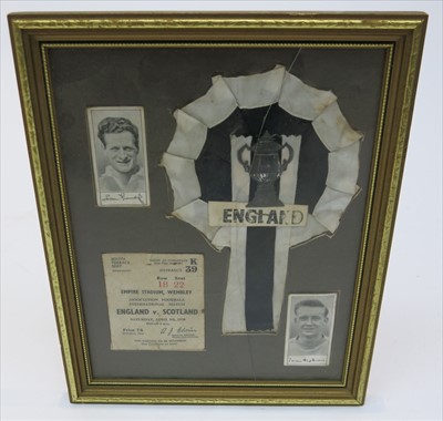 Lot 413 - An England v Scotland 1938 Wembley stadium...