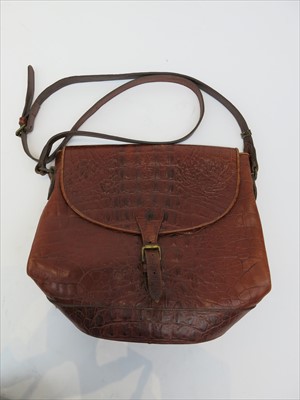 Lot 3095 - A Mulberry mid brown crocodile effect leather...