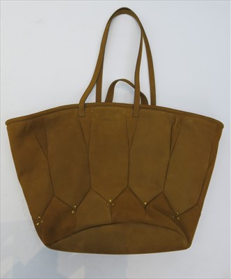 Lot 3099 - A Jerome Dreyfuss 'Norbert' mustard suede tote...