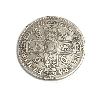 Lot 560O - Half crown. Charles II 1663. GF.